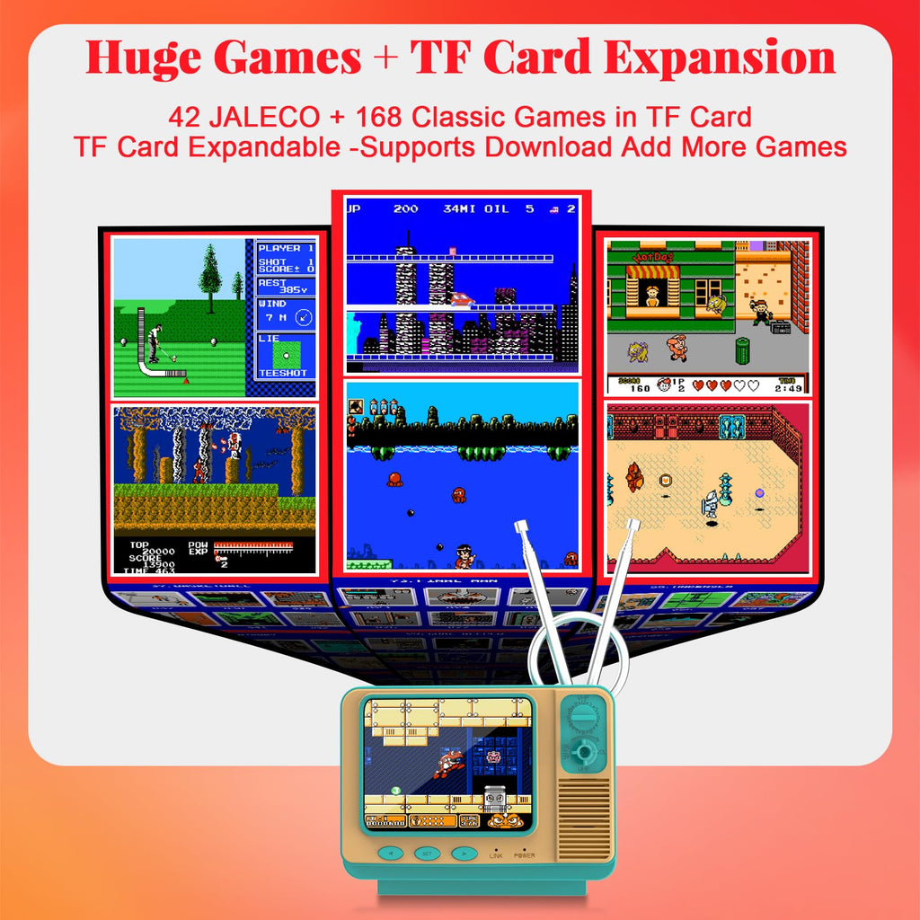 Retro Video Game Console – 308 Built-in Classic Games, Mini TV-Style Handheld Player