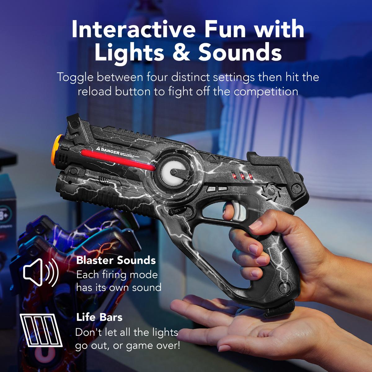Rechargeable Laser Tag Blasters Set – 4 Players