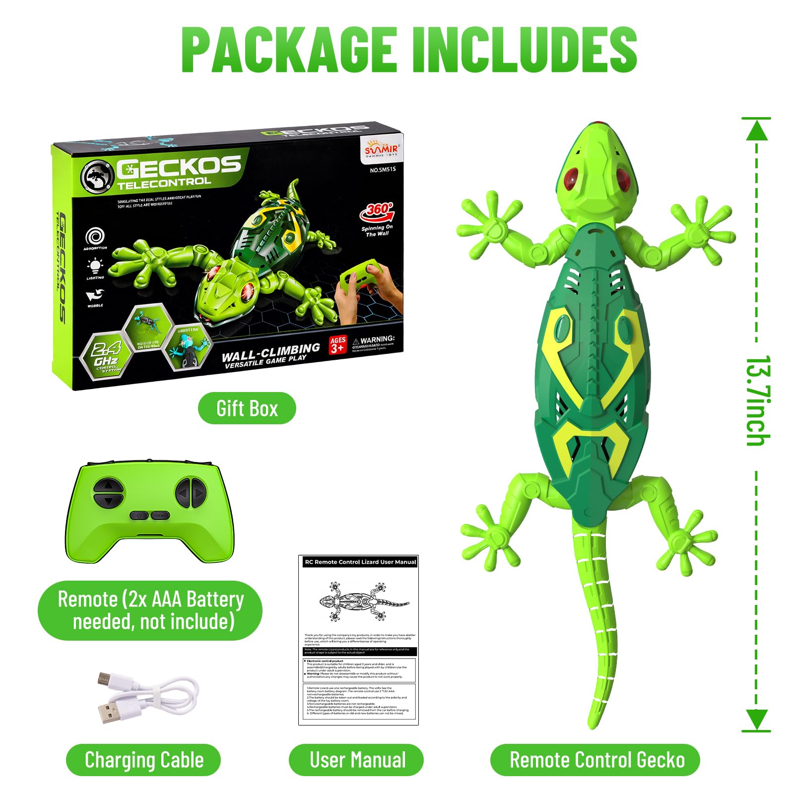 RC Wall Climbing Gecko – Remote Control Toy for Kids