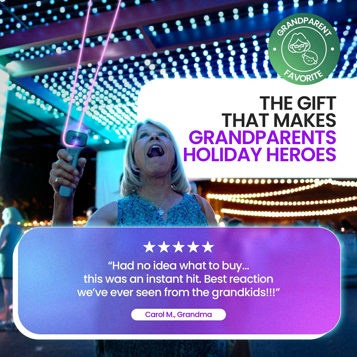 The Ultimate Glow-In-The-Dark String Shooter Toy w/ Dual Built-in UV Blacklights