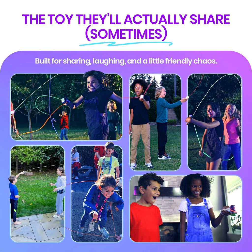 The Ultimate Glow-In-The-Dark String Shooter Toy w/ Dual Built-in UV Blacklights